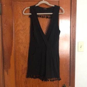 Black romper with Tassels